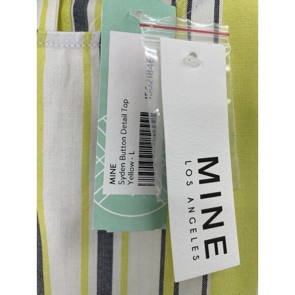 NWT MINE‎ For Stitch Fix Syden Button Back Striped Beachy Tank Top Blouse L - Picture 6 of 11